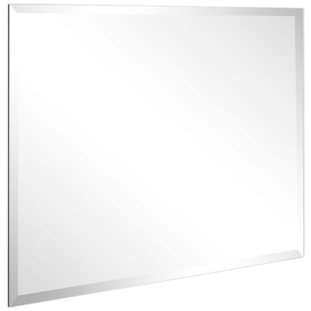 Elegant 30" x 40" Frameless Beveled Prism Rectangular Wall Mirror