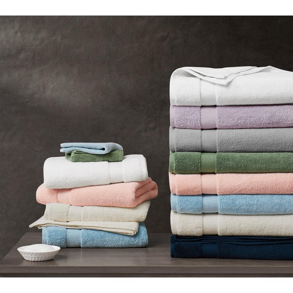 White Cotton and Polyester Hand Washcloth Set for Kids