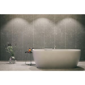 Pietra Onyx Pearl Bullnose 3 in. x 18 in. Polished Porcelain Wall Tile  (15 linear ft./Case)