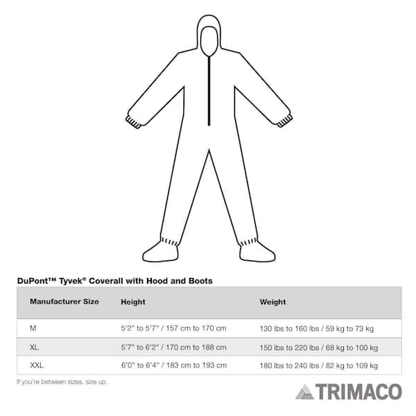 TRIMACO DuPont Tyvek XL with Hood and Boots Painters Coveralls (2-Pack)  242322/6HD - The Home Depot