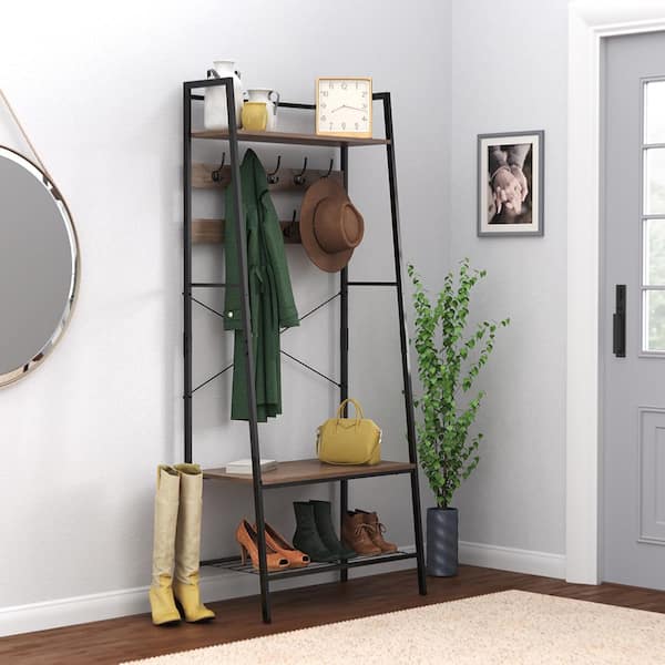 Steel Hall Tree with Bench and Shoe Storage ClosetMaid