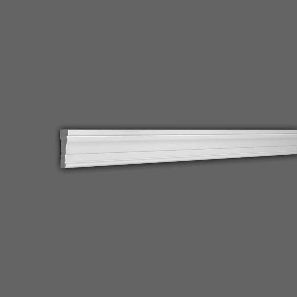 6-inch White Recycled Polystyrene Casing Moulding Sample