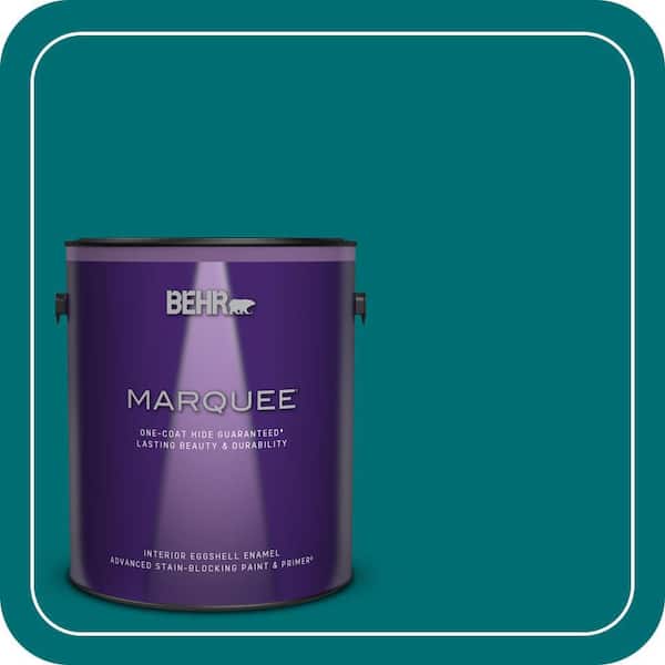 BEHR MARQUEE 1 gal. #MQ6-35 Teal Motif One-Coat Hide Eggshell Enamel Interior Paint & Primer