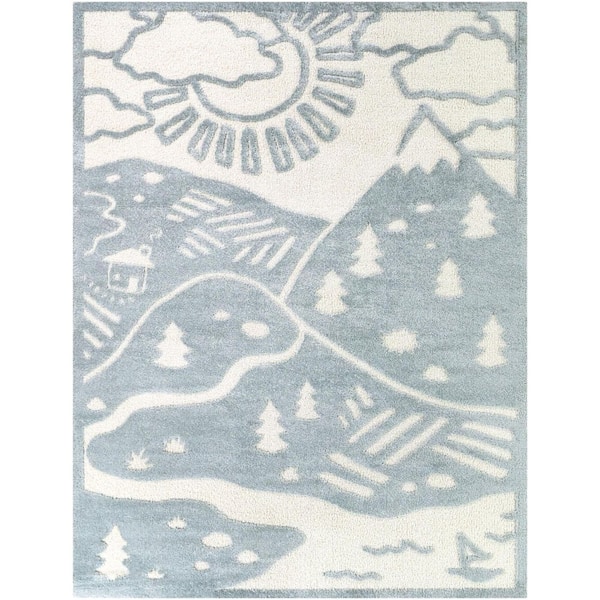 Sherwood Beige 5 ft. 3 in. x 7 ft. Kids Mountain Area Rug