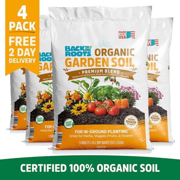 Organic Garden Soil (4 1 cu.ft. Bags )