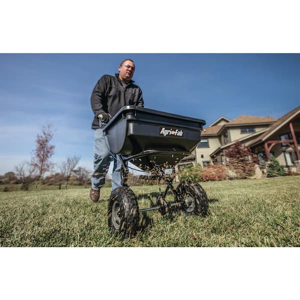 85 lb. 14,200 sq. ft. Push Broadcast Spreader for Seed and Fertilizer