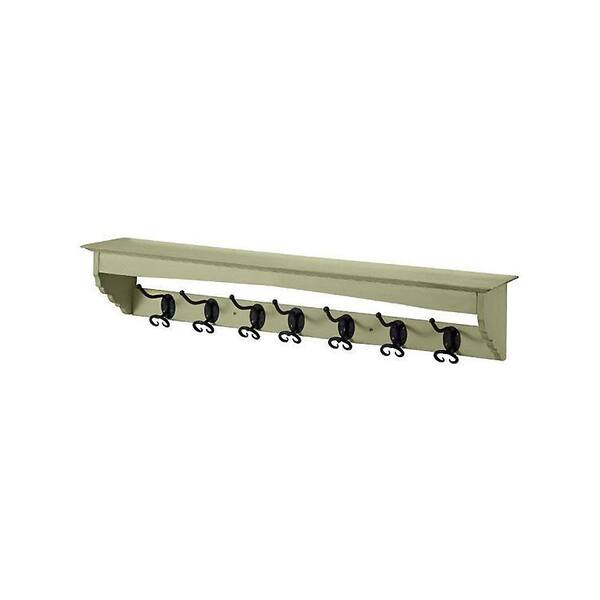 Home Decorators Collection 41 in. W x 7.5 in. H x 7.5 in. D French County Sage Mounted Coat Rack