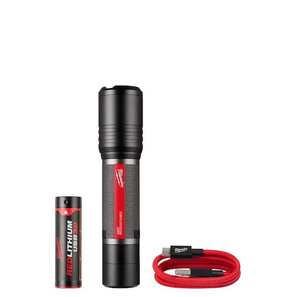 Milwaukee 2,000 Lumens REDLITHIUM USB Slide Focus Flashlight