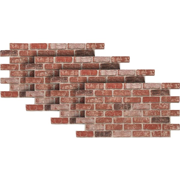 Urestone Old Town 24 in. x 46-3/8 in. Faux Used Brick Panel (4-Pack)