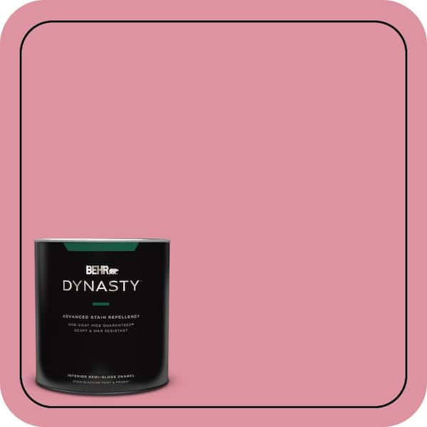 BEHR DYNASTY 1 qt. #120C-3 Rose Marquis Semi-Gloss Enamel Interior Stain-Blocking Paint and Primer