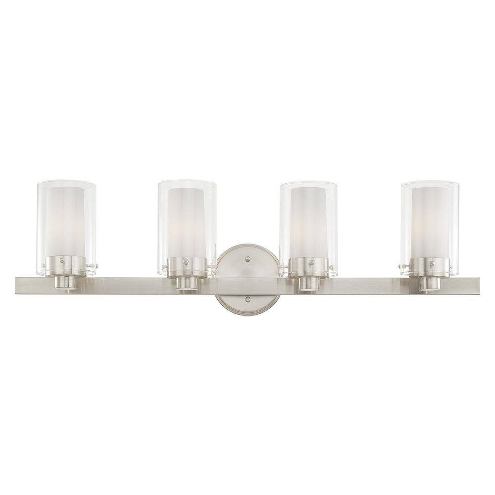 Livex Lighting Manhattan 4 Light Brushed Nickel Bath Vanity Light 1544