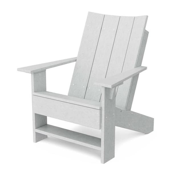 Wildridge Contemporary Light Gray Plastic Outdoor Adirondack Chair