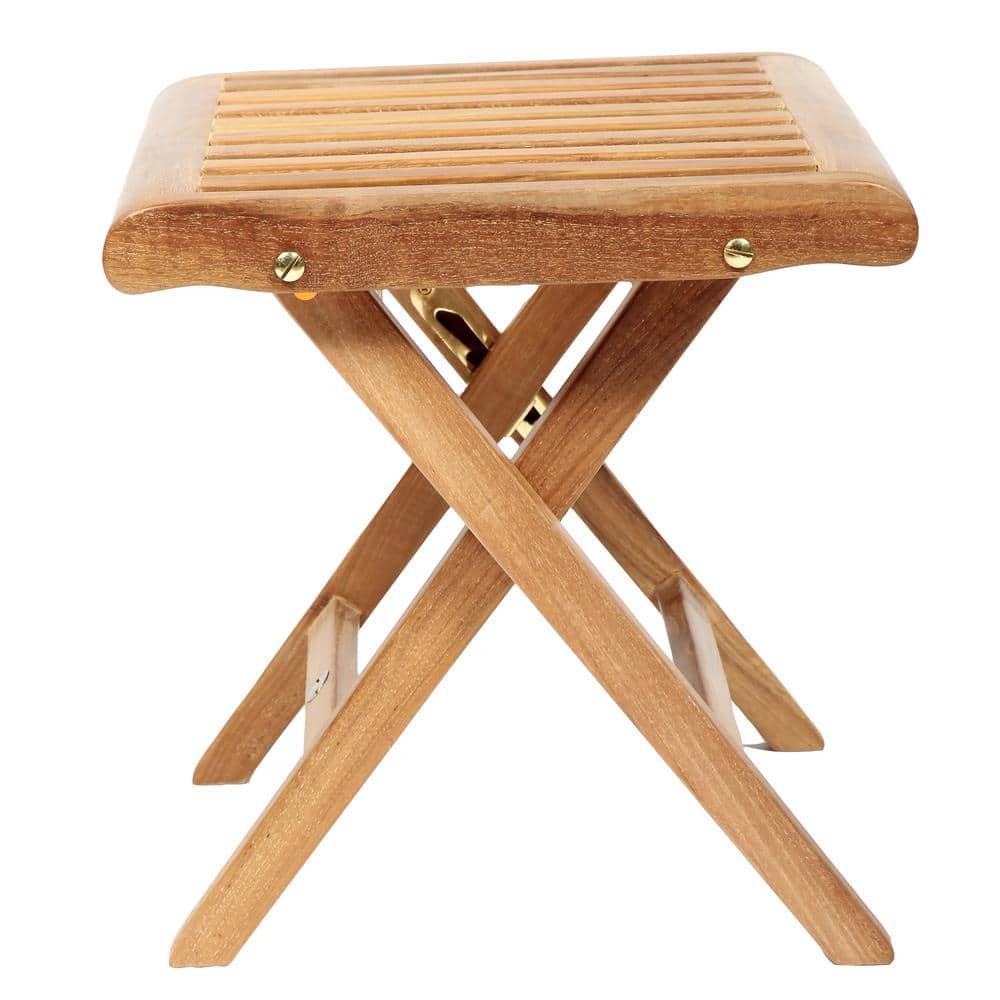 Arb Teak Brown Adjustable Outdoor Wood Leg Rest