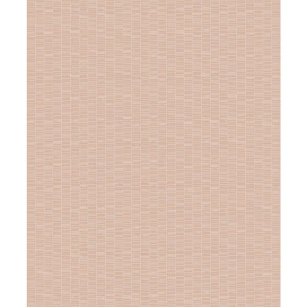 Seabrook Designs Pastel Pink Deco Spliced Stripe Paper Non-Woven Unpasted Wallpaper Roll (covers 56 sq. ft.)
