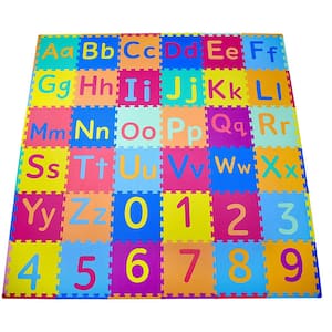 Multicolor 12 in. x 12 in. EVA Foam Exercise Children's Interlocking ABC Alphabet Puzzle Play Floor Mat (36 sq. ft.)