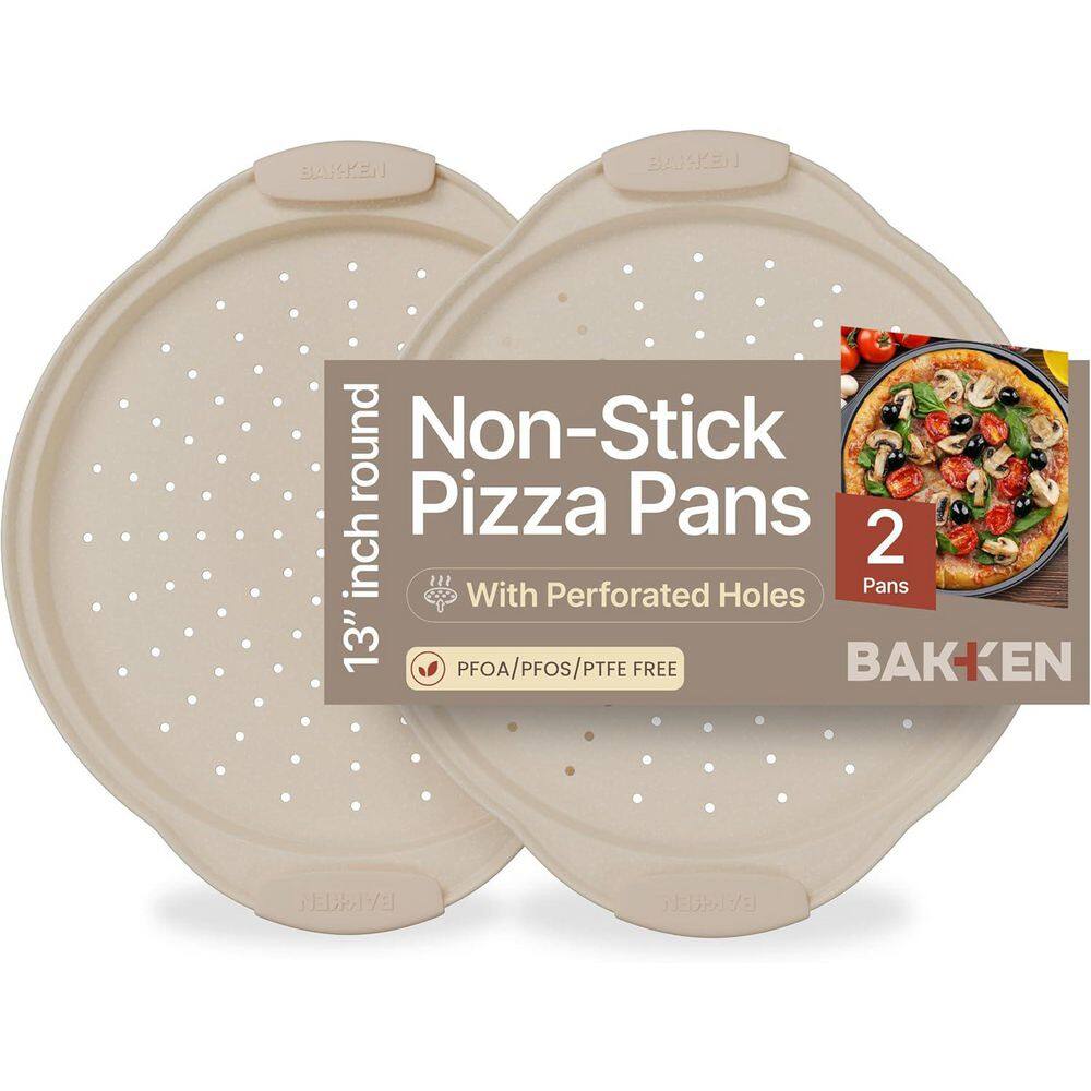 2-Piece Round Perforated Carbon Steel Pan with Non-Stick Marble Coating, Durable & Easy Cleanup White price history on PriceWatchPro