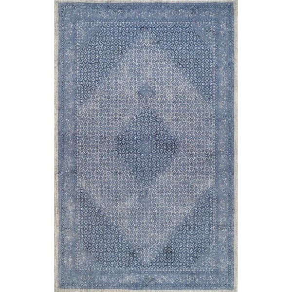 nuLOOM Reese Vintage Blue 6 ft. x 9 ft. Area Rug