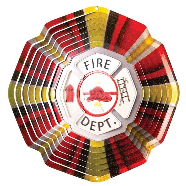 Iron Stop 10 in. Fire Department Wind Spinner