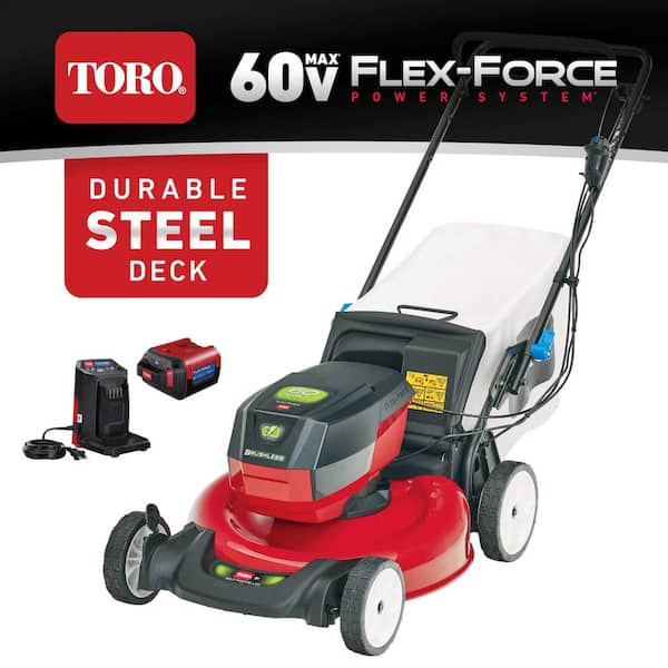 Toro Recycler 21 in. SmartStow 60-Volt Lithium-Ion Brushless Cordless Battery Walk Behind Mower RWD 6.0 Ah w/ Battery&Charger