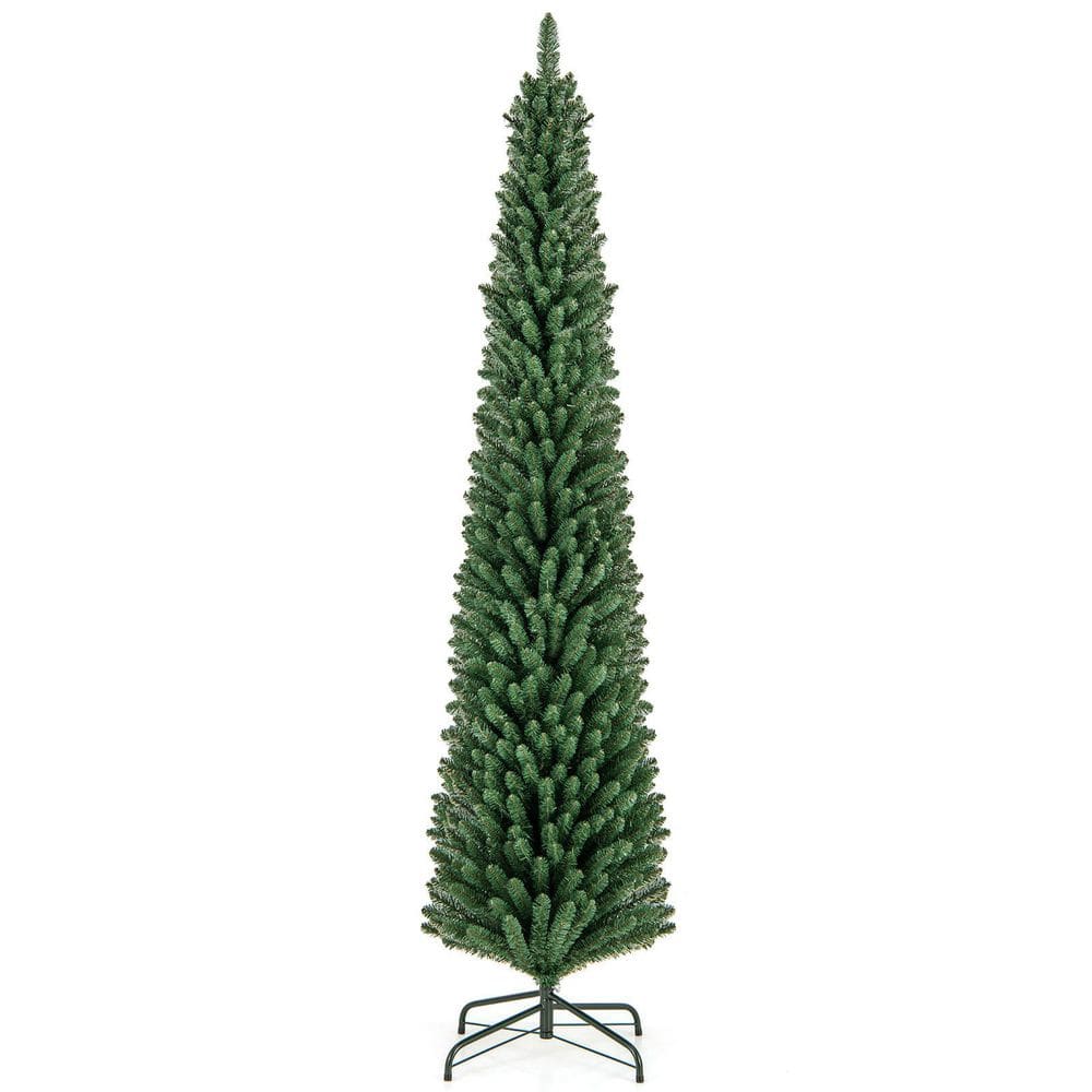 8 Ft Pencil Artificial Christmas Tree with 671 Memory Wire Branch Tips and Upgraded Metal Stand price history on PriceWatchPro