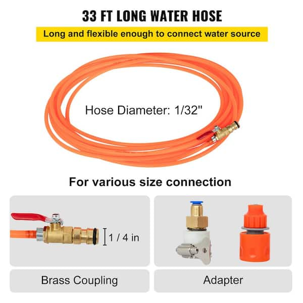 VEVOR Water Fed Pole Kit 30 ft. Water Fed Brush with 33 ft. Hose