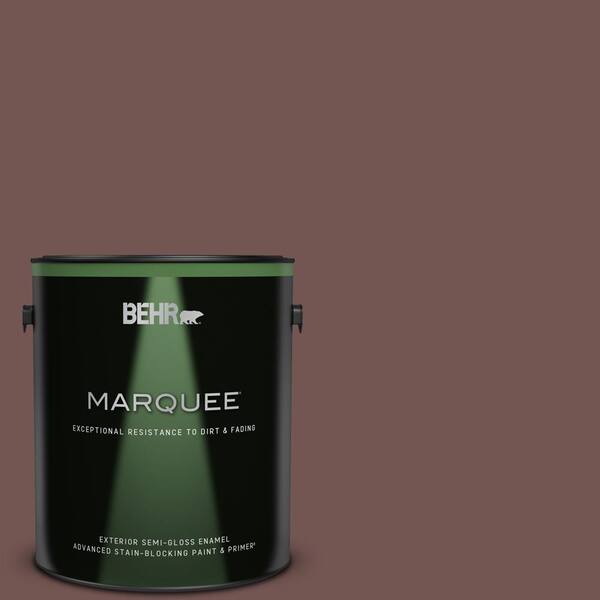 BEHR MARQUEE 1 gal. #MQ1-53 Rosy Sandstone Semi-Gloss Enamel Exterior Paint & Primer