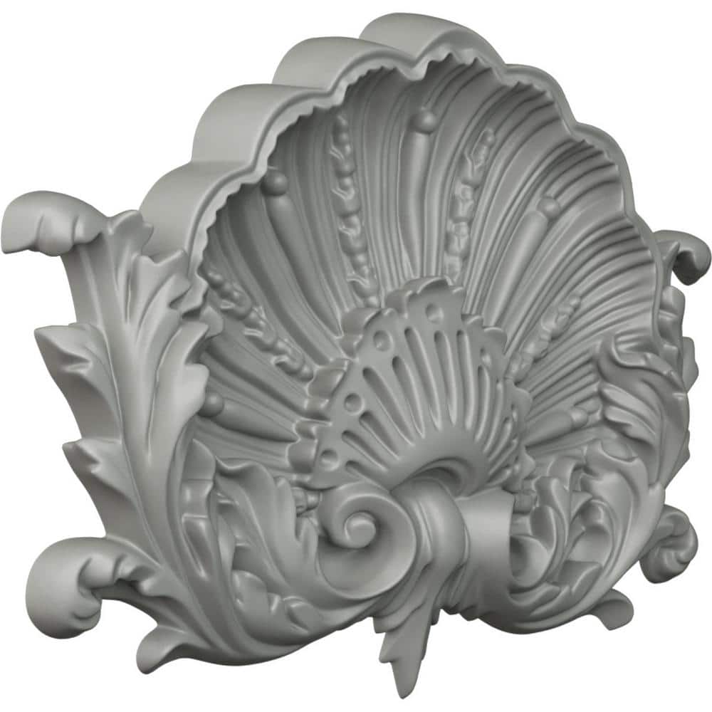 Primed White Polyurethane Shell Onlay Scroll