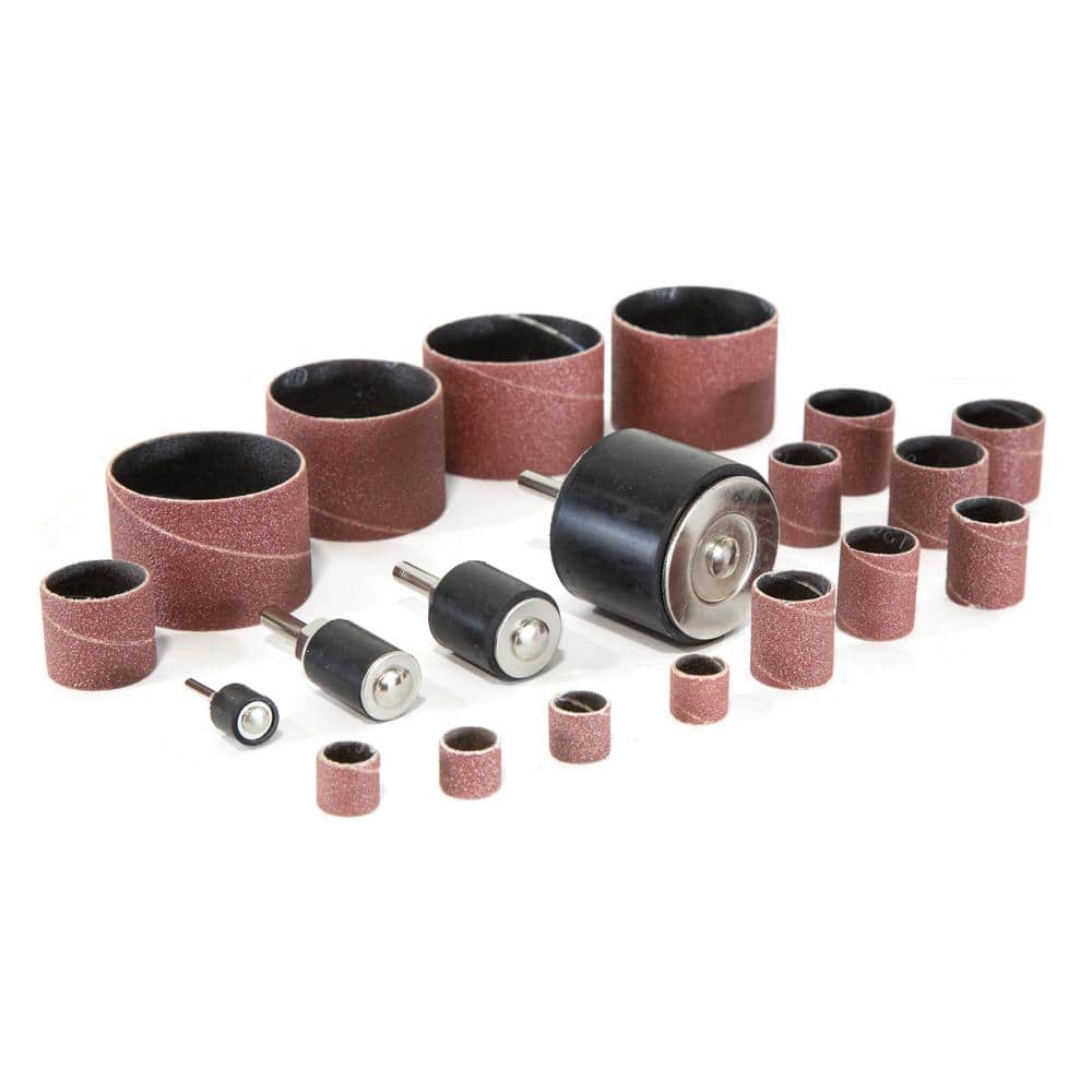 20pcs Rubber Drum Kit for Home Improvement,Wood Working Spindle Sanding Drum Sander Tool Kit Set with Case for Drill Press 