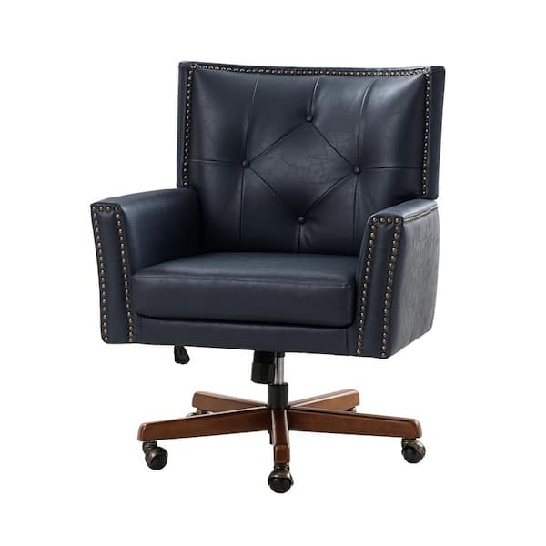 JAYDEN CREATION Michelle Faux Leather Transitional Swivel Office