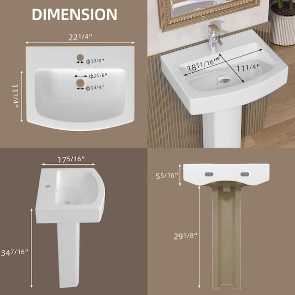 Have a question about NTQ 22 in. W x 17 in. D Vitreous China
