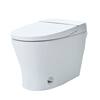 Abruzzo 1/1.28 GPF Tankless Elongated Smart Bidet Toilet in White with Adjustable Temp Heated Seat, Foot Sensor Flush WCZNMTWF314230