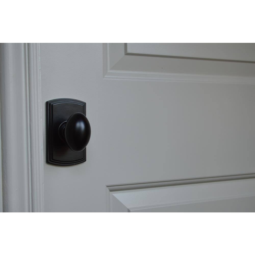Canova Edged Oil Rubbed Bronze Privacy Door Knob Set