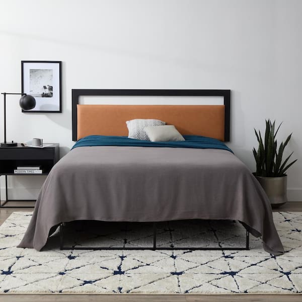 Brookside Thalia Brown Queen Open Headboard with Upholstery