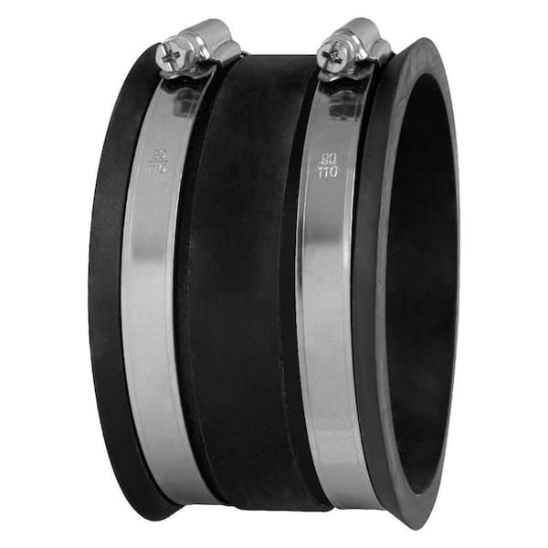 4 in. Dust Control Flex Cuff with Hose Clamps for Dust Collection Systems