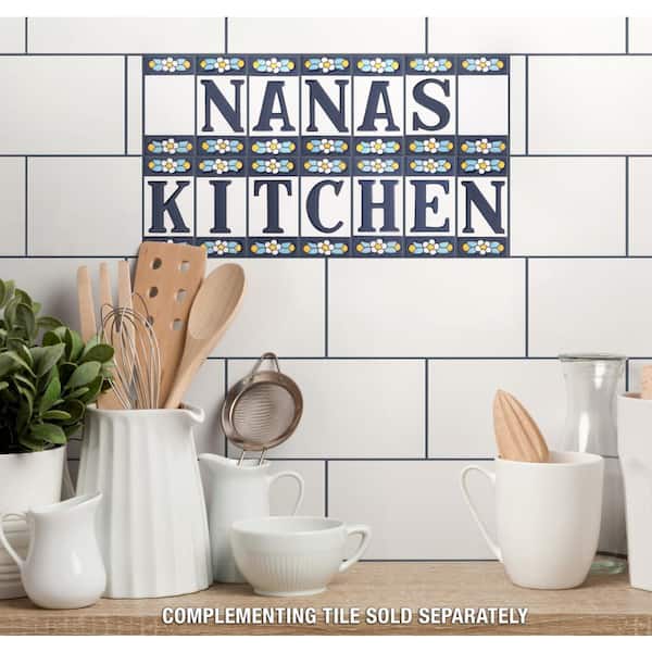 Sevillano Flora Address Letters B 2-1/8 in. x 4-3/8 in. Ceramic Wall Tile (0.07 sq. ft./Each)