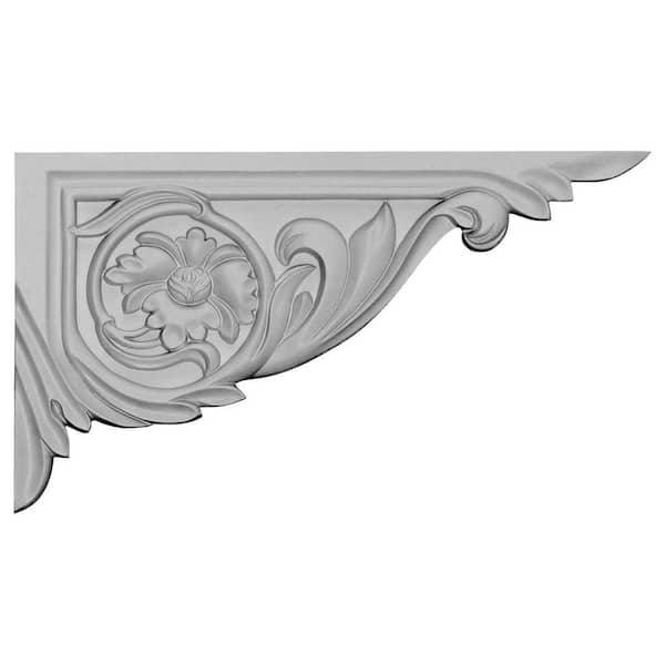 Ekena Millwork 5/8 in. x 11 in. x 6-1/4 in. Polyurethane Right Vincent Stair Bracket Moulding