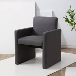 Maisey Charcoal Gray 20 in. Linen Dining Chair