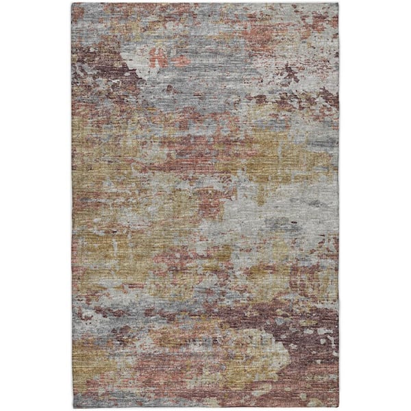 Dream Shag Premium Machine Washable Abstract ADS69 Multi 3 ft. x 5 ft. Area Rug