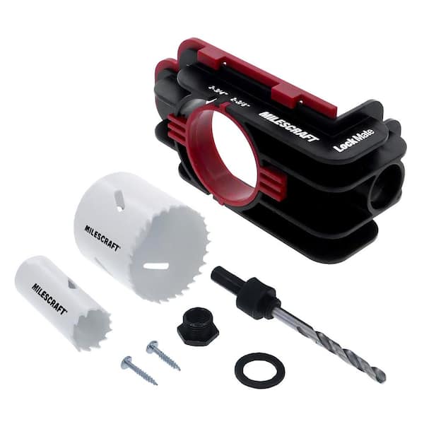 Milescraft Lock Mate Door Lock Installation Kit Bi-Metal Cobalt Hole Saws Wood or Metal Doors 1-3/8 in. and 1-3/4 in. Thick Doors