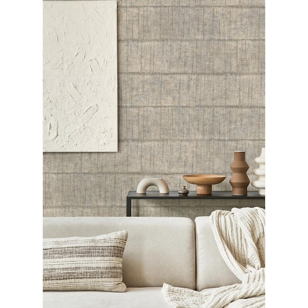 Blake Grey Texture Stripe Textured Non-Pasted Non-Woven Wallpaper Sample