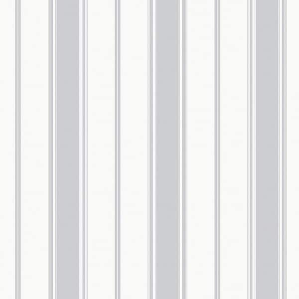 Unbranded Grey Smart Stripes 3 Heritage Stripe Matte Finish Non-Pasted Vinyl on Non-Woven Wallpaper Sample