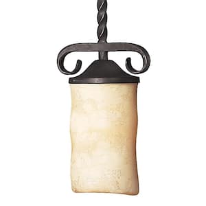 Casa 1-Light Olde Black Shaded Mini Chandelier