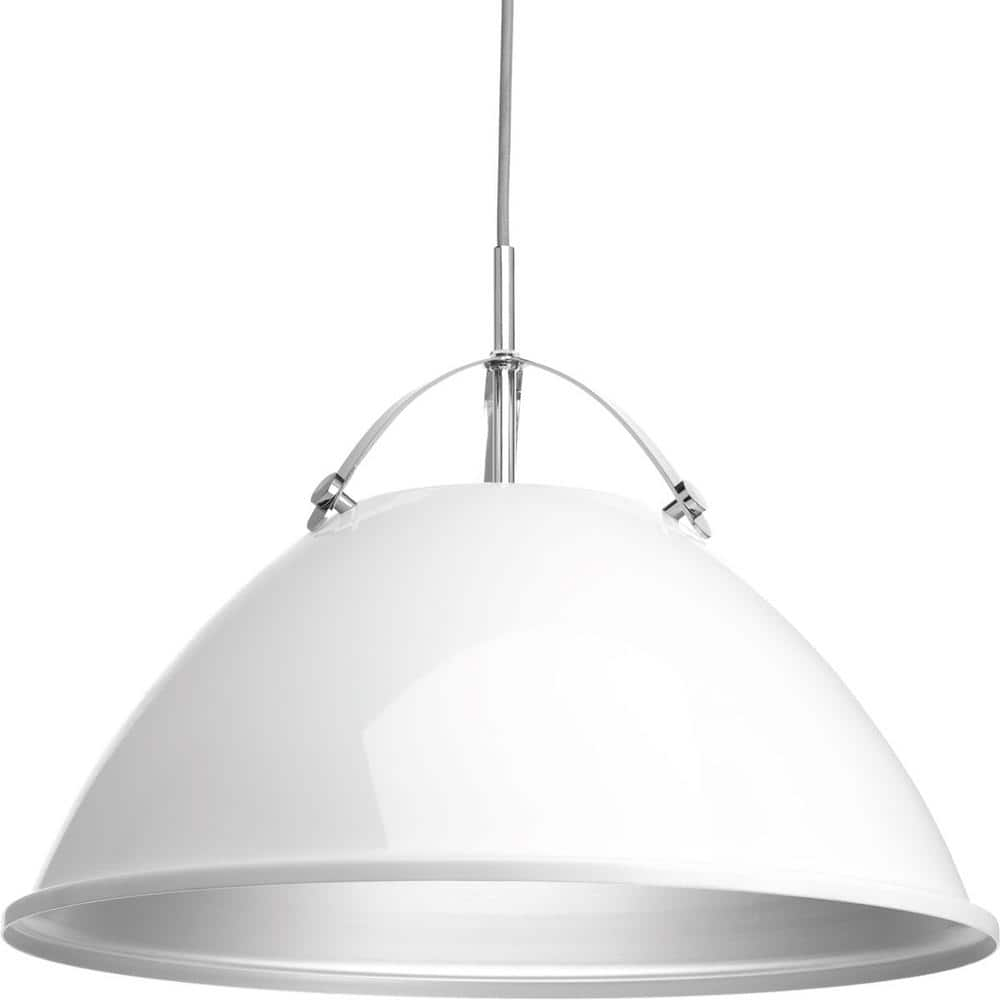 Progress Lighting Tre Collection 1-Light White Pendant P500053-030 ...