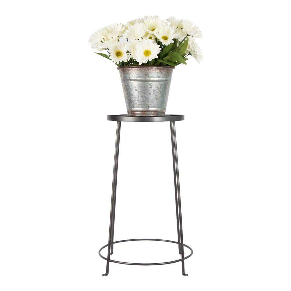Graphite Wrought Iron 24" Argyle Plant Stand