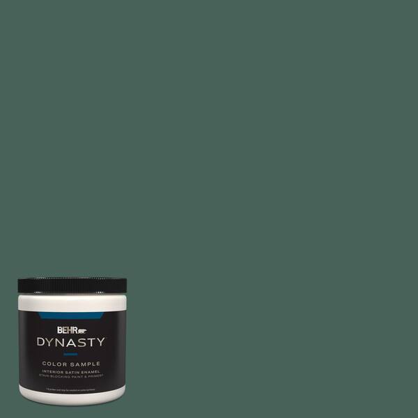 8 oz. PPG1136-7 Dark Green Velvet Satin Interior Paint Sample