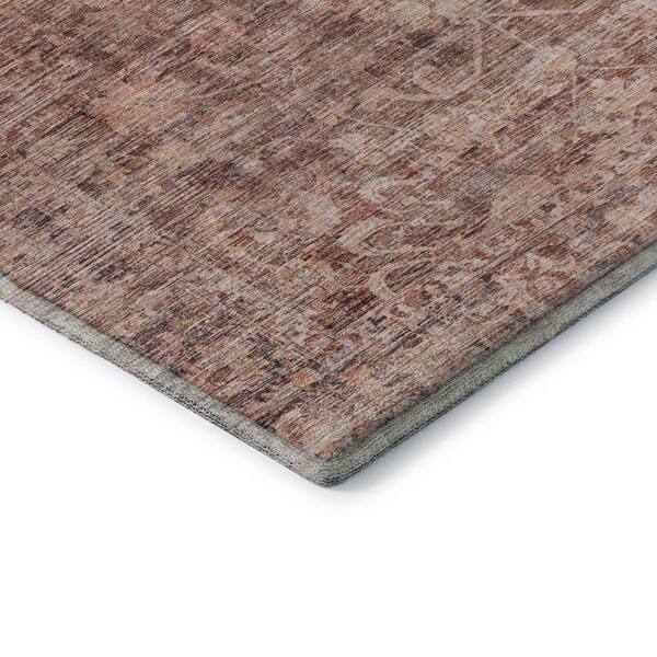 Mayfield Premium Machine Washable Abstract AMF1744 Paprika 10 ft. x 14 ft. Area Rug