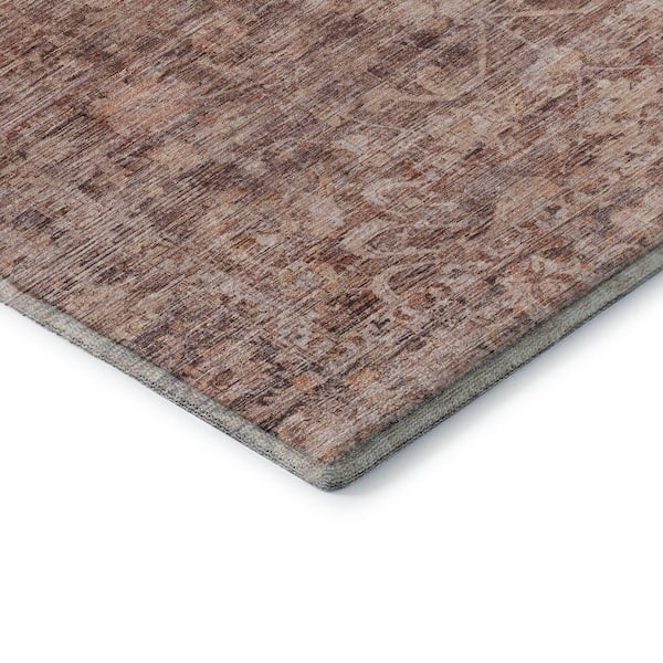 Mayfield Premium Machine Washable Abstract AMF1744 Paprika 3 ft. x 4 ft. Area Rug