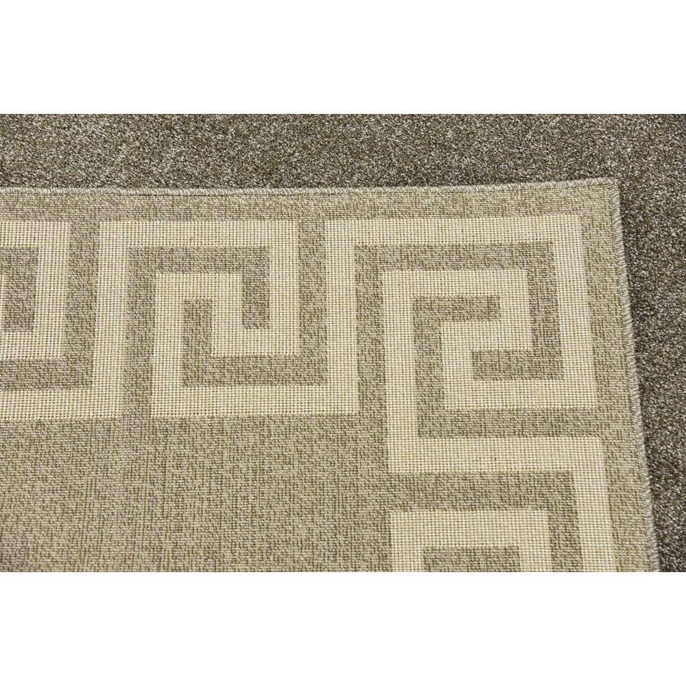 Gray Geometric Synthetic 5' x 8' Area Rug