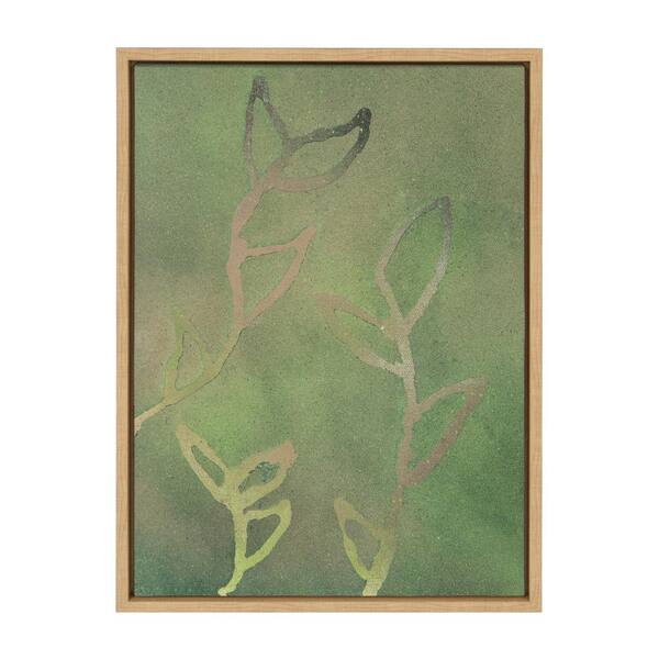 Kate and Laurel Sylvie Sage by Mentoring Positives Framed Canvas Nature Art Print 24.00 in. x 18.00 in. (Set of 1)