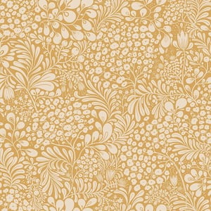 Siv Mustard Botanical Wallpaper Sample